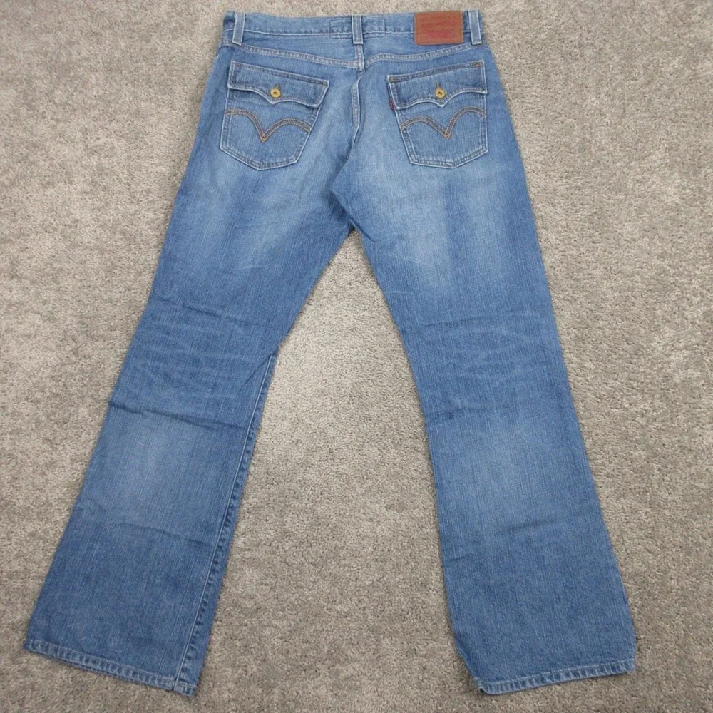 VIntage Levis Jeans Mens 34x32 Blue 527 Low Bootcut Western Faded Denim Y2K Pant